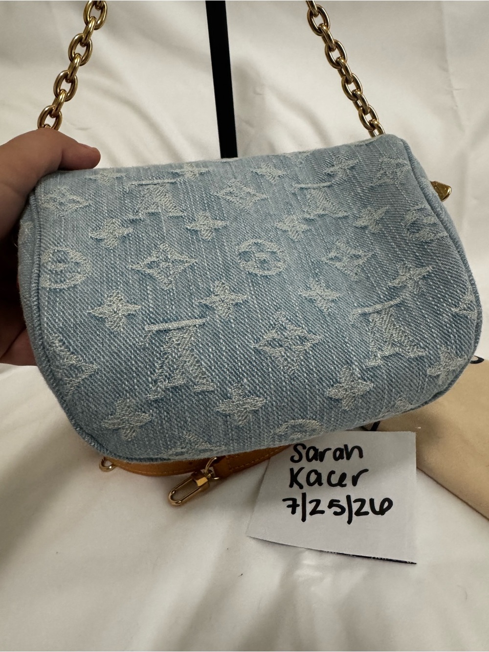 Louis Vuitton Light Blue Denim Monogram Mini bum bag - Picture 7 of 13
